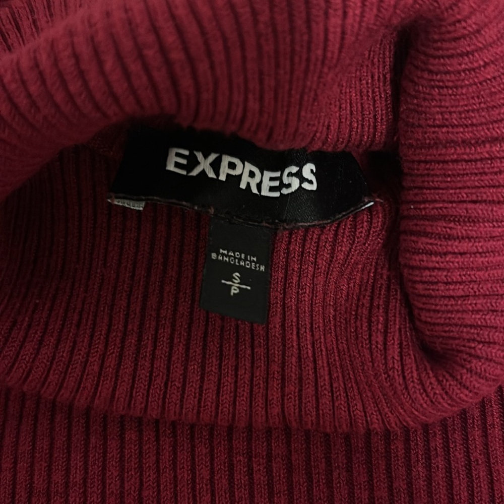 Express Magenta Turtleneck - Picture 2 of 3